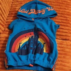Blue Disney Rainbow Castle Hooded Kids Top